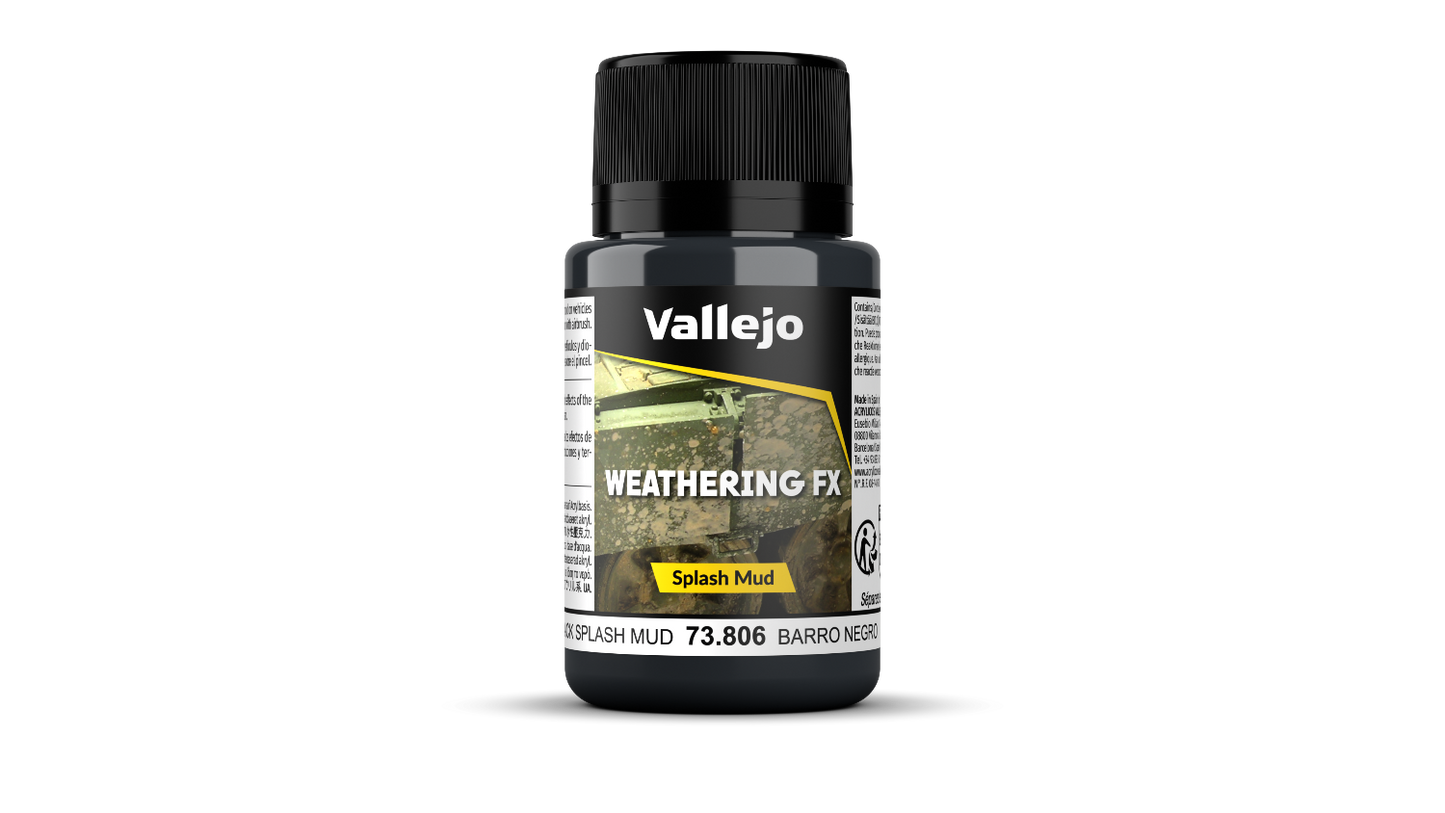 73806 WeatheringFX Salpicaduras Barro Negro modelismo Vallejo