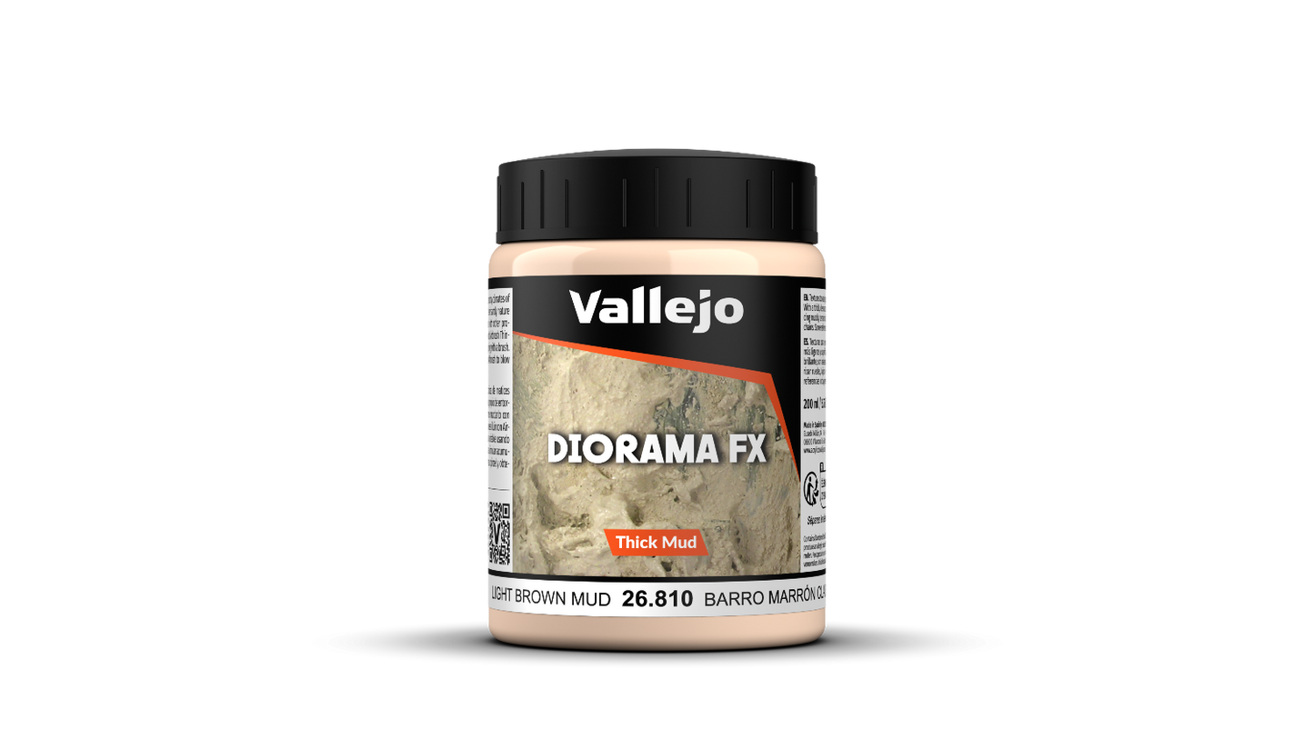 26810 DioramaFX Salpicadura Barro Marrón Claro modelismo Vallejo