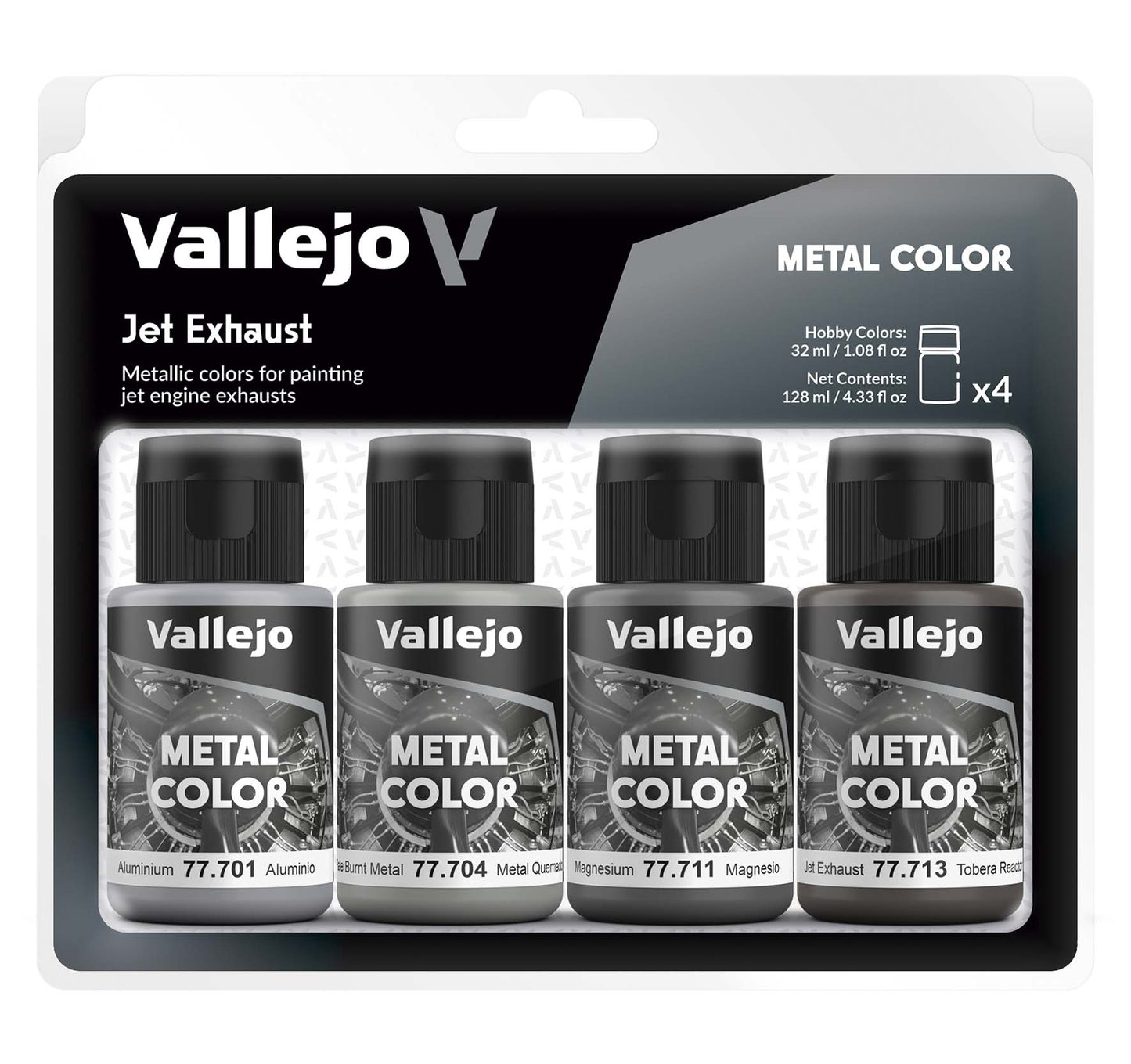 77602 MEtal Color Set Jet Exhaust modelismo Vallejo