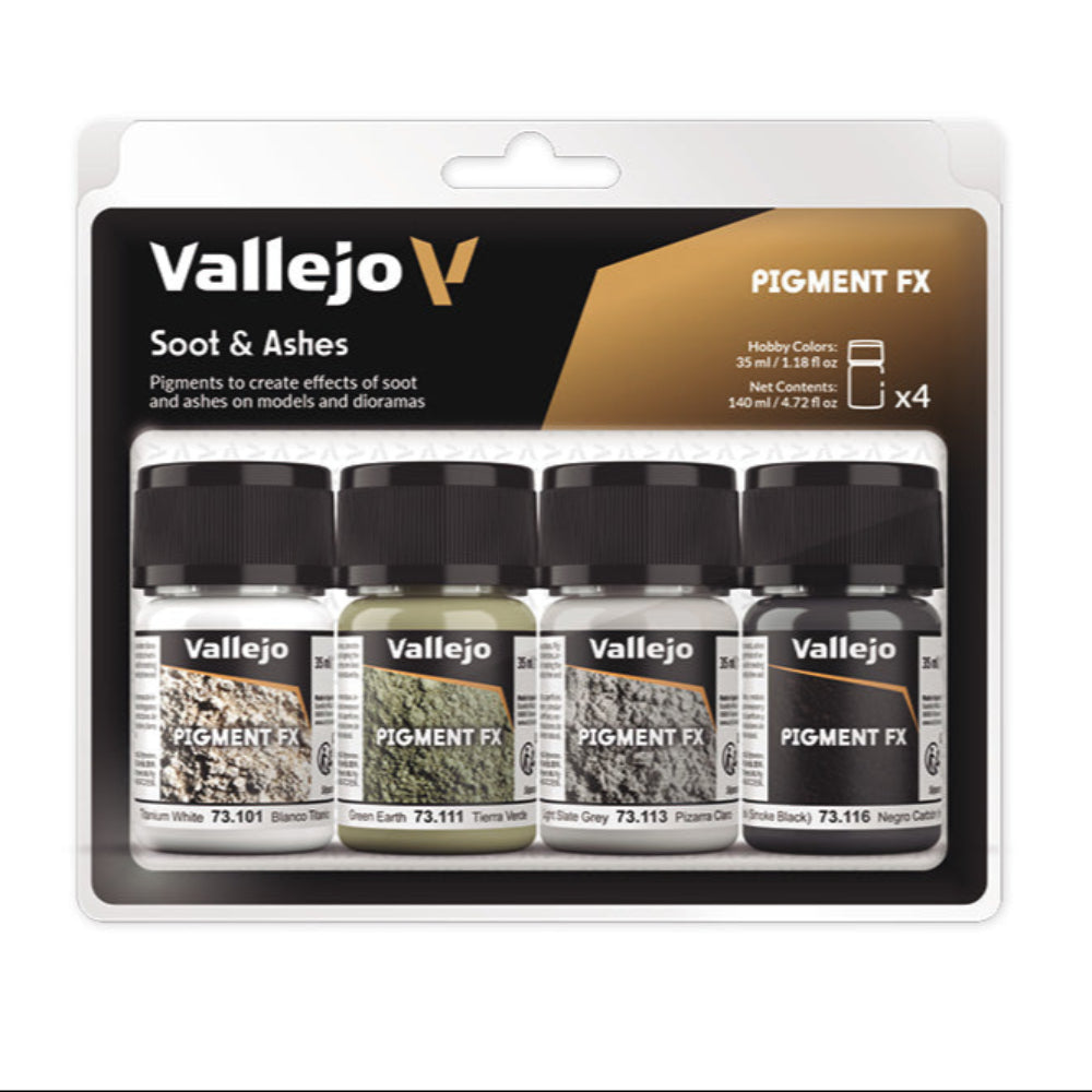 73193 PigmentFX Set Soot and Ashes modelismos Vallejo