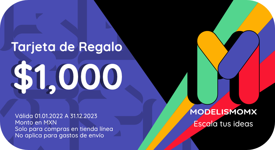 Tarjeta de Regalo ModelismoMX $1000MXN