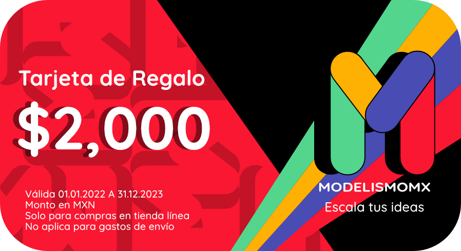 Tarjeta de Regalo ModelismoMX $2000MXN