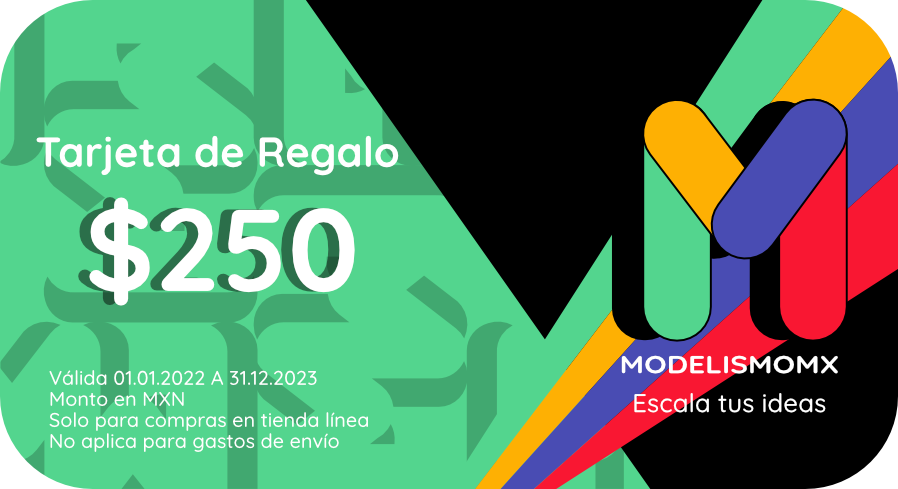 Tarjeta de Regalo ModelismoMX $250MXN