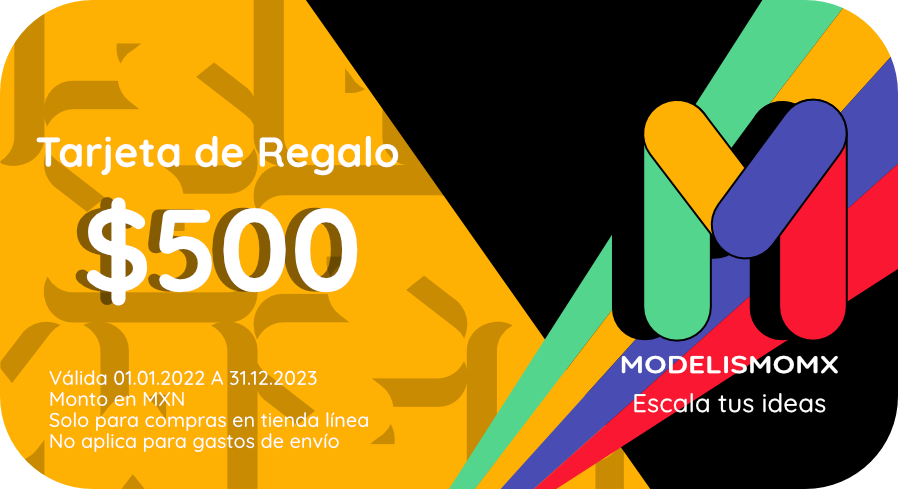 Tarjeta de Regalo ModelismoMX $500MXN