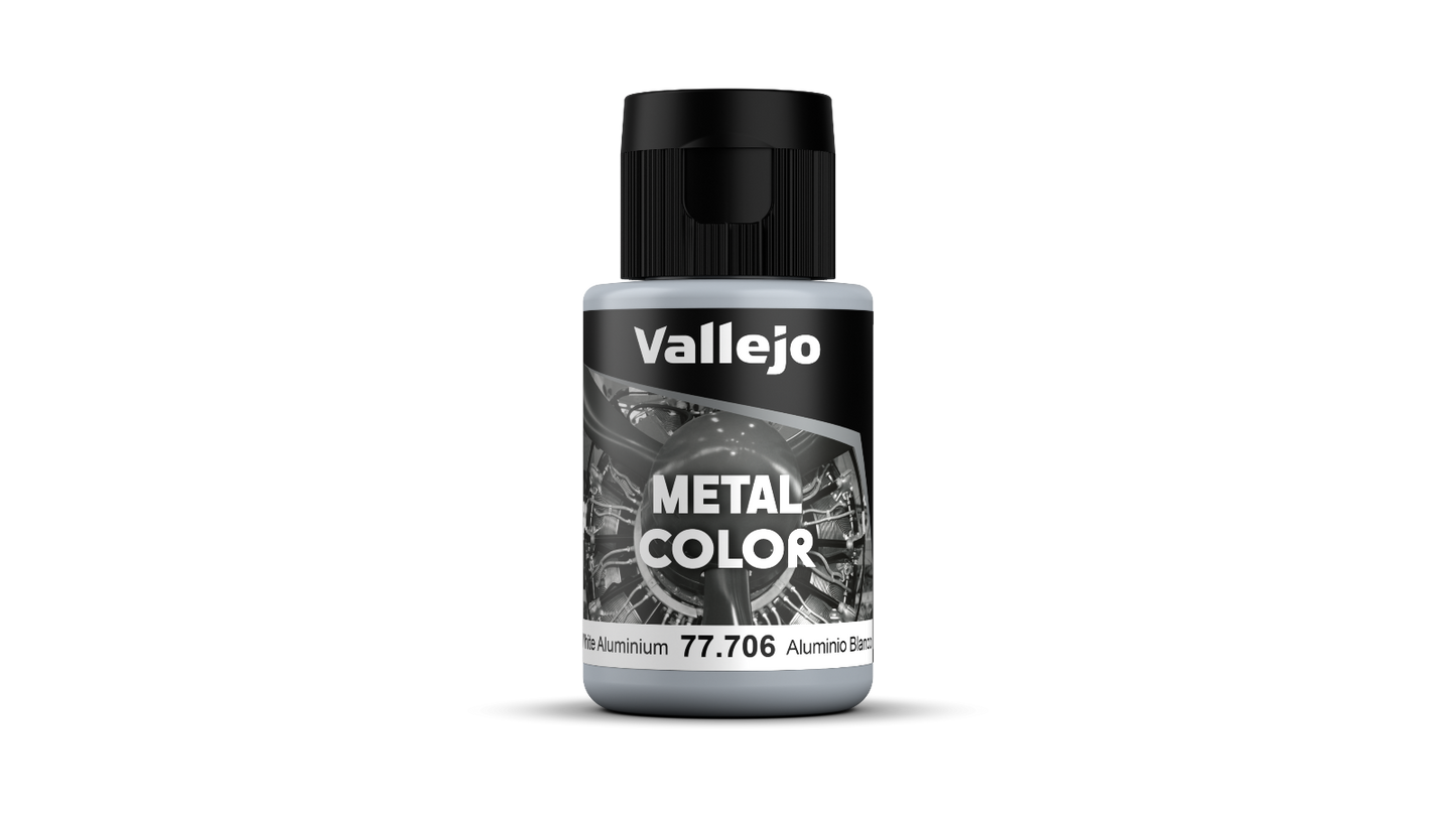 77706 Metal Color Aluminio Blanco modelismo Vallejo