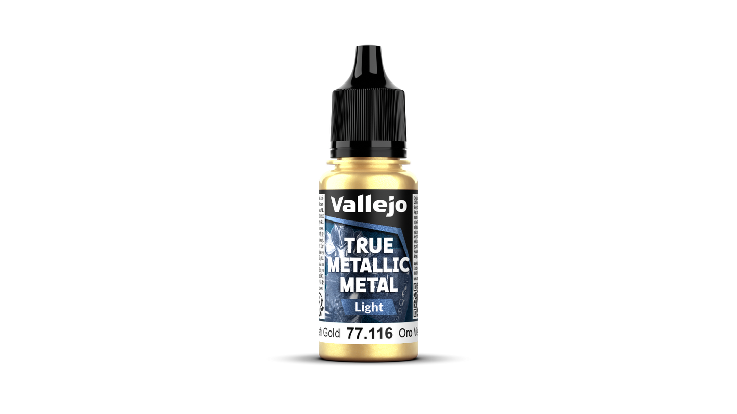77116 True Metallic Metal Oro Verde modelismo Vallejo