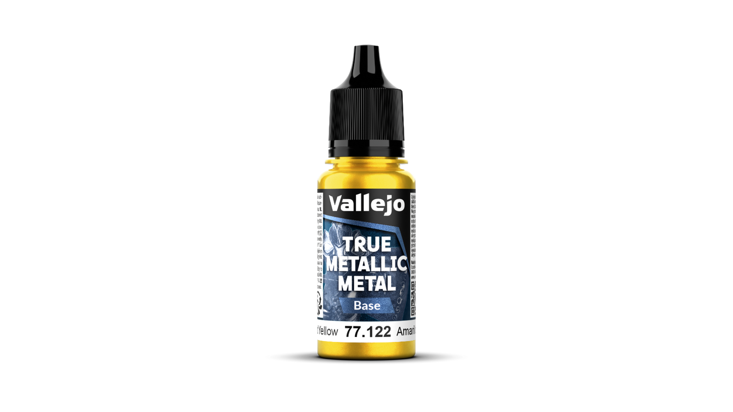 77122 Amarillo Radiante True Metallic Metal Modellismo Vallejo -Base-