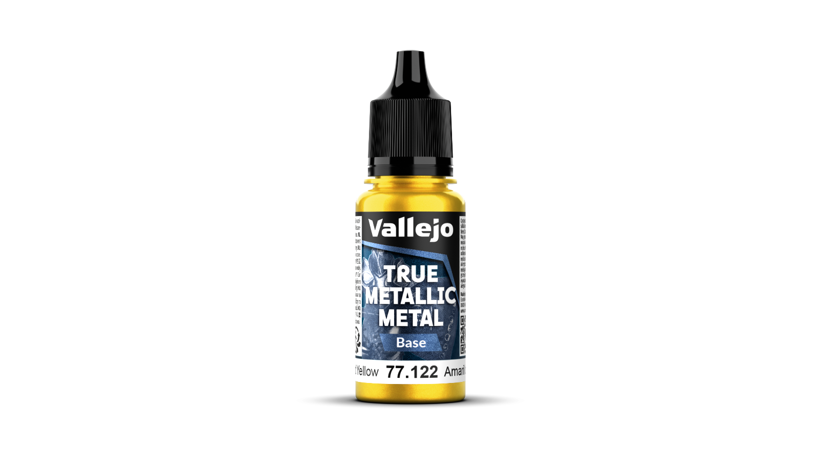 77122 Amarillo Radiante True Metallic Metal Modellismo Vallejo -Base-