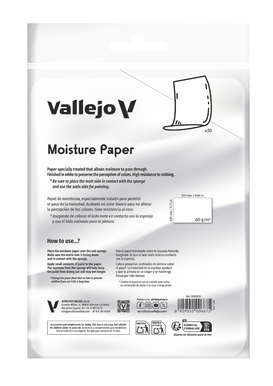 B90003 Hojas Papel Hidratante 60gr.