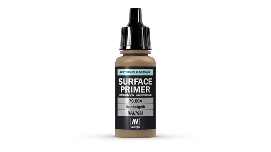 70604 Surface Primer German Dark Yellow/ Amarillo Alemán modelismo Vallejo